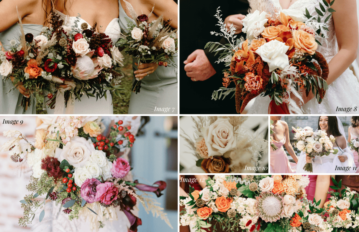 best fall colors for your wedding flowers
