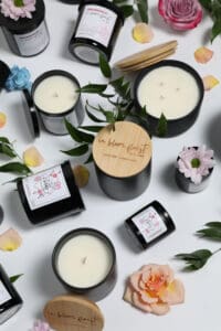 in bloom flower scented candles